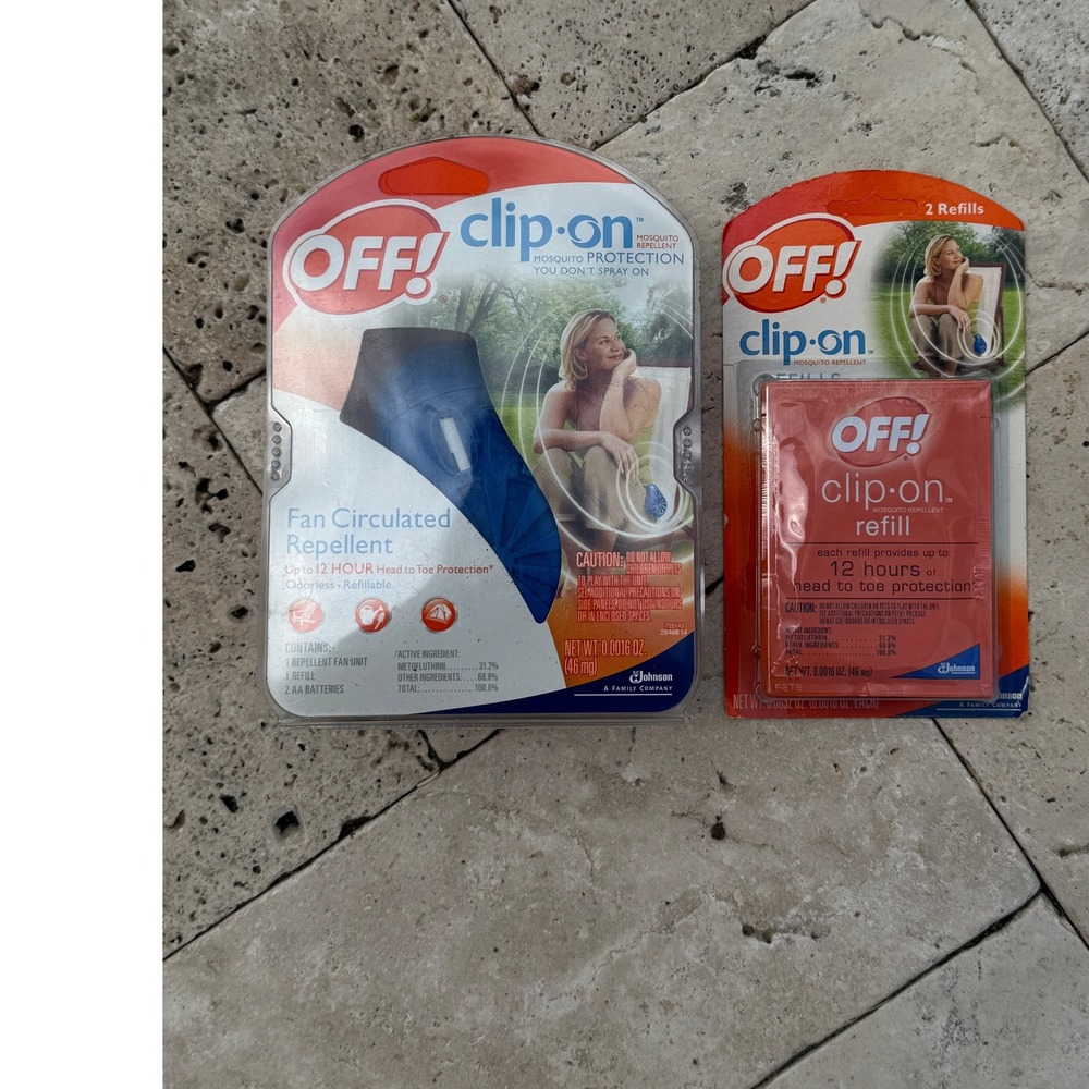 OFF!‎ Clip On Mosquito Repellent Fan + 2 Refills, Up to 12 Hours Protection